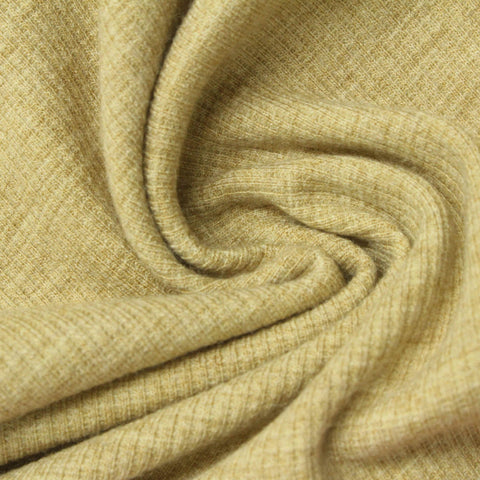 Light Yellow Heather Waffle Knit, Poly-Acrylic
