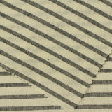Black Horizontal-Stripe Woven, Cotton-Poly — photo 1