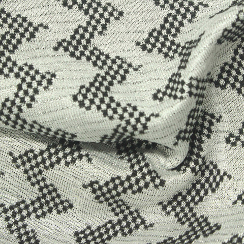 Black Zigzag Jacquard, Polyester, 190 gsm