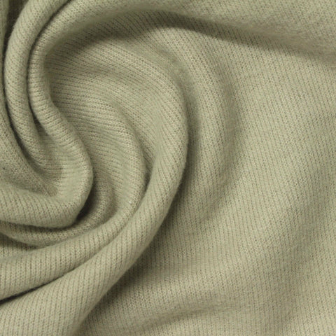 Sage Heather Rib Knit, Poly-Viscose