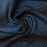 Blue Horizontal-Stripe Chunky Knit, Viscose-Poly, 230 gsm — photo 1