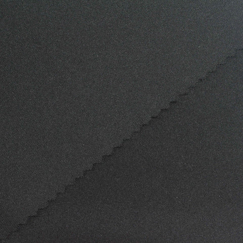 Polyester Stretch Sateen Fabric, 250 gsm, 160 cm — Black, ref EF-266343