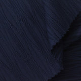 Navy Horizontal-Line Jersey Knit, Polyester — photo 1