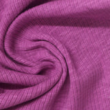Slub 100% Cotton Rib Knit Fabric, 250 gsm, 120 cm — Purple — photo 1