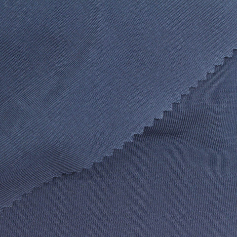 Navy Rib Knit, Cotton