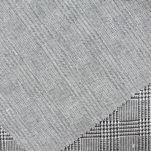 Black Plaid Knit, Poly-Viscose, 252 gsm