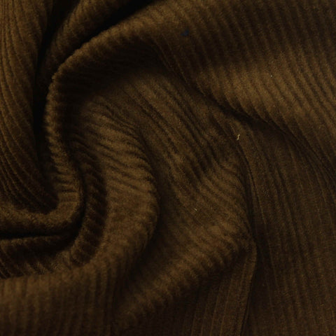 100% Cotton Corduroy Fabric, 290 gsm — Brown