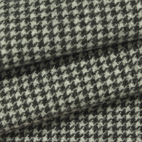 Black Houndstooth Jacquard, Polyester, 438 gsm