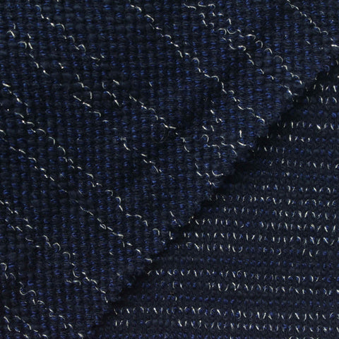 Dark Blue Marl Chunky Knit, Cotton