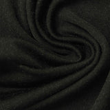 Polyester Viscose Stretch Rib Knit Fabric, 310 gsm, 170 cm — Black — photo 1