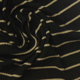Beige Horizontal-Stripe Rib Knit, Viscose — photo 1