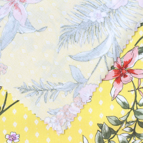 Pink Floral Woven, Viscose, 124 gsm