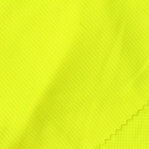 100% Polyester Waffle Knit Fabric, 150 gsm, 160 cm — Yellow
