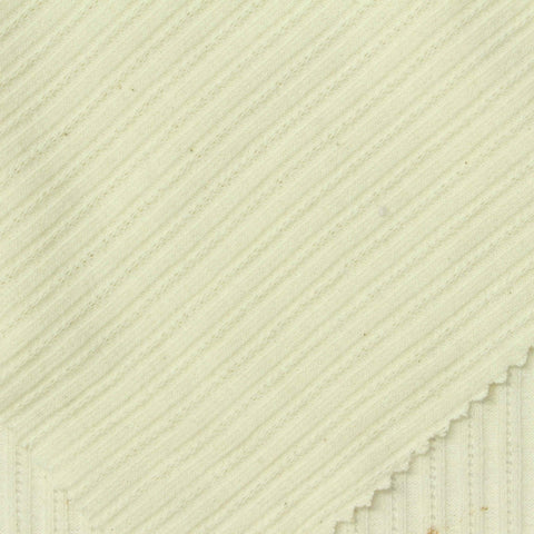 Jacquard Polyester Cotton Stretch Rib Knit Fabric, 180 gsm, 140 cm — Yellow
