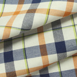 Cream Plaid Oxford, Poly-Cotton — photo 1