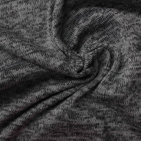 Grey Marl Chunky Knit, 170 gsm