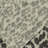 Dark Grey Leopard Rib Knit, Viscose-Poly — photo 1