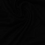 100% Viscose Rib Knit Fabric, 121 gsm, 200 cm — Black — photo 1