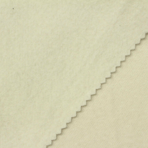 Brushed Cotton Polyester French Terry Fabric, 275 gsm, 170 cm — Khaki