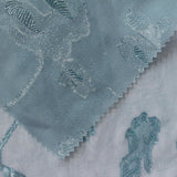 Blue Floral Chiffon, Polyester — photo 1