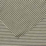 Black Horizontal-Stripe Jersey Knit, Viscose-Poly, 180 gsm — photo 1
