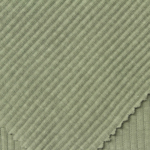 Rib Knit Fabric, 230 gsm, 140 cm — Green