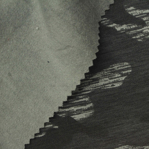 Dark Grey Camo French Terry, Polyester