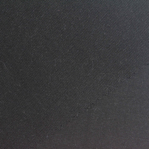 Polyester Viscose Stretch French Terry Fabric, 240 gsm, 160 cm — Black, ref EF-269398