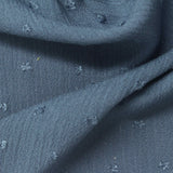 Blue Tone-on-Tone Dot Crepe, Viscose — photo 1