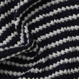 White Stripes Rib Knit, Poly-Cotton — photo 1