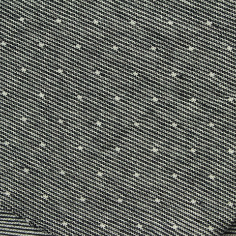 Black Horizontal-Stripe Jersey Knit, Cotton, 158 gsm