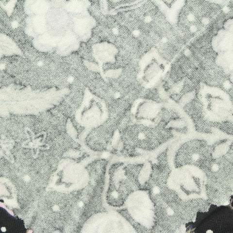 Black Floral Knit, Viscose, 165 gsm