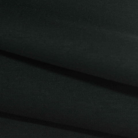 Polyester Cotton Scuba Knit Fabric, 425 gsm, 160 cm — Black