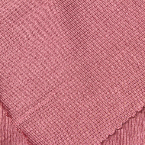 Dusty Rose Rib Knit, Viscose
