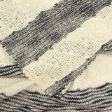 Cream Horizontal-Stripe Chunky Knit, Viscose-Poly, 220 gsm — photo 1