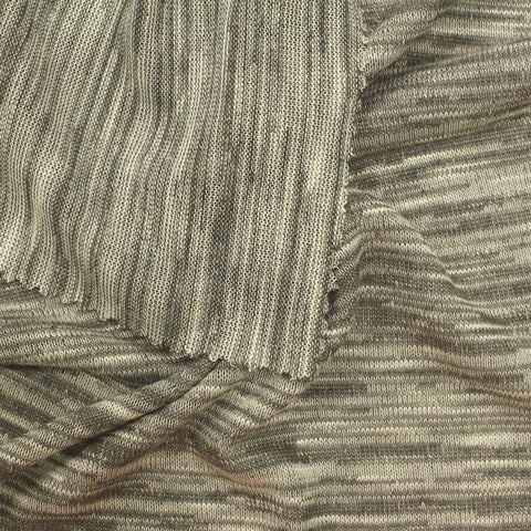 Dark Grey Heathered-Marl Jersey Knit, Viscose-Poly, 179 gsm