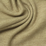 Viscose Polyester Blend Stretch Rib Knit Fabric, 300 gsm, 185 cm — Khaki — photo 1