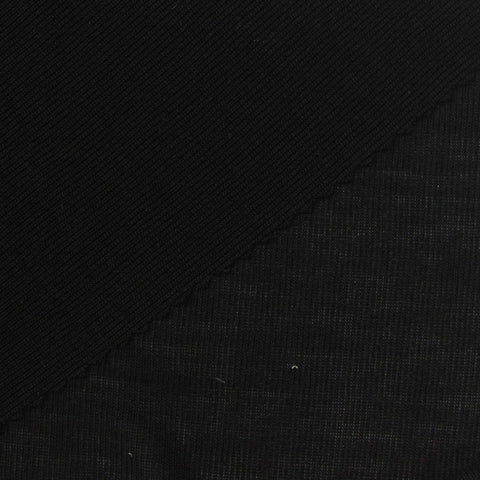 Black Marl Rib Knit, Tencel Lyocell
