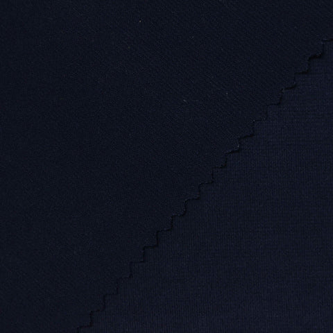 Polyester Stretch ITY Knit Fabric, 200 gsm — Navy