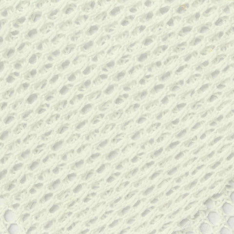 Jacquard 100% Polyester Pointelle Knit Fabric, 200 gsm, 160 cm — White
