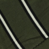 Black Horizontal-Stripe Jersey Knit, Viscose, 186 gsm — photo 1