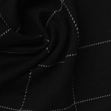 Black Check Interlock Knit, Viscose-Poly — photo 1