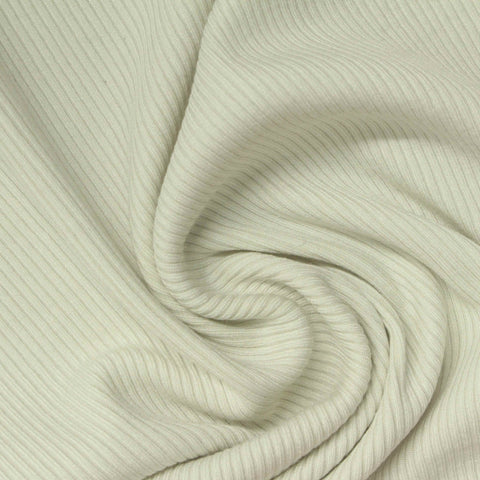 Modal Polyester Stretch Rib Knit Fabric, 380 gsm, 132 cm — Beige