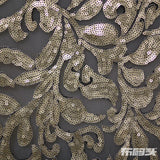 Gold Sequin Mesh, Polyester, 180 gsm — photo 1