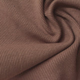 Cotton Stretch Rib Knit Fabric, 379 gsm, 135 cm — Brown — photo 1