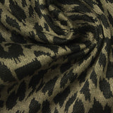 Dark Grey Leopard Interlock Knit, Polyester — photo 1