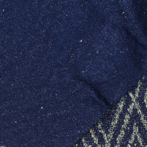 Navy Diamond Interlock Knit, Poly-Viscose