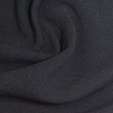 Polyester Stretch Linen-Look Fabric, 320 gsm, 145 cm — Black — photo 1