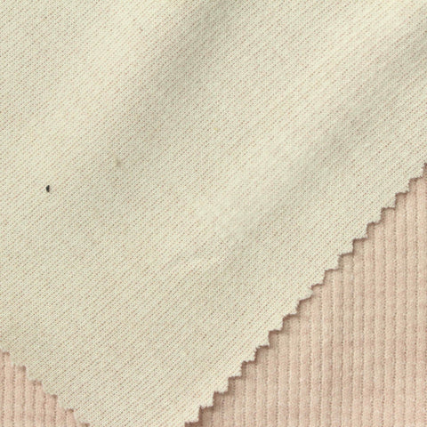 Light Beige Marl Rib Knit, Viscose-Poly, 350 gsm