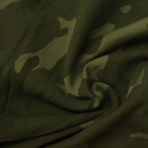 Green Camo French Terry, Poly-Modal